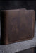 Vertical Genuine Leather Bifold Wallet 8 Card Slots Handmade for Men Gift - Brown