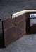Brown Genuine Leather 6 Card Slots Wallet Handmade for Men Gift