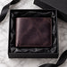 Purple Genuine Leather 4 Card Slots Wallet Handmade for Men Gift