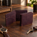 Purple Vertical Genuine Leather 8 Card Slots Wallet Handmade for Men Gift