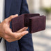 Purple Vertical Genuine Leather 8 Card Slots Wallet Handmade for Men Gift
