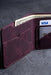 Purple Vertical Genuine Leather 8 Card Slots Wallet Handmade for Men Gift
