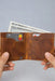 Tan Slim Genuine Leather 6 Card Slots Wallet Handmade for Men Gift