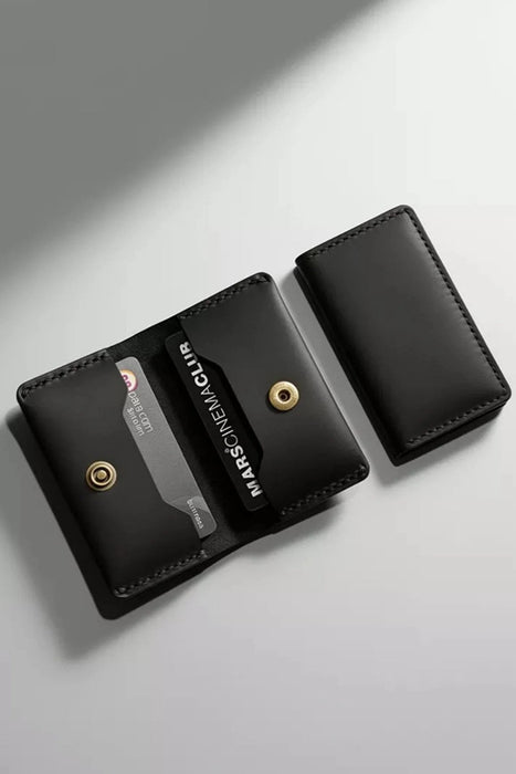 Tan Genuine Leather Wallet Saddle Stitch Handmade for Men Gift Premium