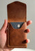 Cognac Trifold Slim Genuine Leather 9 Card Slots Wallet Handmade for Men Gift