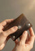 Brown Slim Suede Lined Genuine Leather Card Holder Handmade for Men Gift