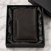 Dark Brown Slim Genuine Leather Card Holder Handmade for Men Gift