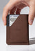 Dark Brown Slim Genuine Leather Card Holder Handmade for Men Gift