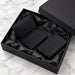 Black Genuine Leather Card Holder Italian Stitch Handmade for Men Gift