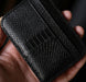 Snake Print Genuine Leather Wallet Saddle Stitch Handmade for Men Gift