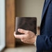 Genuine Leather Wallet 10 Card Slots Handmade for Men Gift - Dark Brown