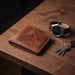 Genuine Leather Bifold Wallet 4 Card Slots Handmade for Men Gift - Tan