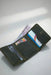 Navy Slim Genuine Leather 6 Card Slots Wallet Italian Stitch Handmade