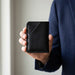 Black Slim Genuine Leather Card Holder Handmade for Men Gift