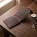 Dark Brown Genuine Leather 8 Card Slots Wallet Handmade for Men Gift