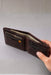 Dark Brown Genuine Leather 8 Card Slots Wallet Handmade for Men Gift