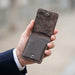 Brown Vertical Genuine Leather 4 Card Slots Wallet Handmade for Men Gift