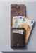 Brown Vertical Genuine Leather 4 Card Slots Wallet Handmade for Men Gift