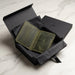 Dark Green Genuine Leather Card Holder Compact Handmade for Men Gift