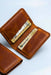 Dark Green Genuine Leather Card Holder Compact Handmade for Men Gift