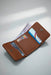 Cognac Slim Genuine Leather 5 Card Slots Wallet Handmade for Men Gift