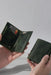Slim Genuine Leather Bifold Wallet 6 Card Slots Handmade for Men Gift - Dark Green