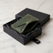 Dark Green Slim Genuine Leather Card Holder Compact Handmade for Men Gift