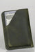 Dark Green Slim Genuine Leather Card Holder Compact Handmade for Men Gift