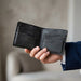 Black Genuine Leather 8 Card Slots Wallet Handmade for Men Gift Premium