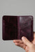 Purple Slim Genuine Leather 6 Card Slots Wallet Minimalist Handmade for Men Gift