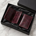 Purple Slim Genuine Leather 6 Card Slots Wallet Handmade for Men Gift