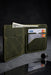 Dark Green Vertical Genuine Leather 8 Card Slots Wallet Italian Stitch Handmade