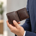 Brown Genuine Leather Card Holder Handmade for Men Gift