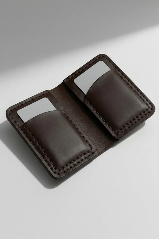 Brown Genuine Leather Card Holder Handmade for Men Gift