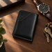 Black Slim Genuine Leather Card Holder Handmade for Men Gift Premium