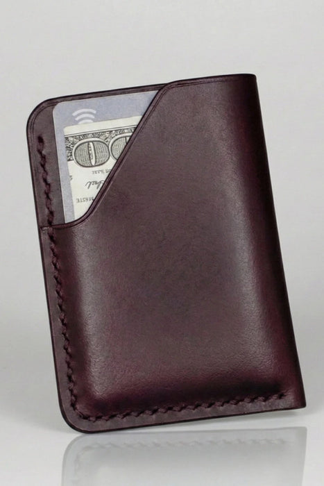 Black Slim Genuine Leather Card Holder Handmade for Men Gift Premium