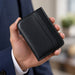Black Genuine Leather Wallet Full Grain Handmade for Men Gift