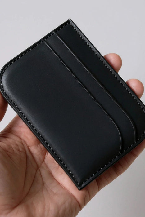 Black Genuine Leather Wallet Full Grain Handmade for Men Gift