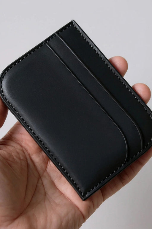 Black Genuine Leather Wallet Full Grain Handmade for Men Gift
