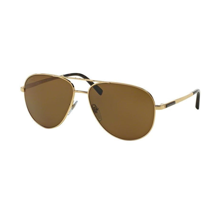 Bvlgari BV5029K 391-83 - Gold Plated-Brown Polarized by Bvlgari for Men - 61-15-140 mm Sunglasses