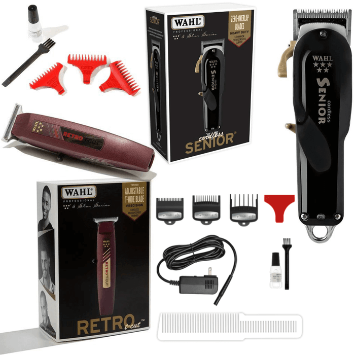 Wahl Professional 5-Star Series Senior 8504-400 sans fil et Wahl Professional 5 Star Retro t-cut 8412