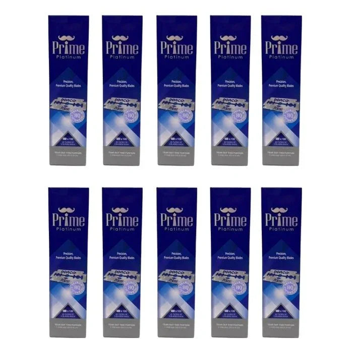 Dorco STP301LONG Prime Platinum Long Double Edge Razor Blade, 1000 ct