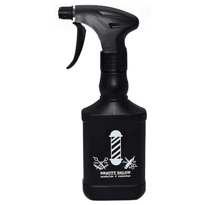 Botella de peluquería negra, botella de espray para peluquería, herramienta de peluquería, 300ml