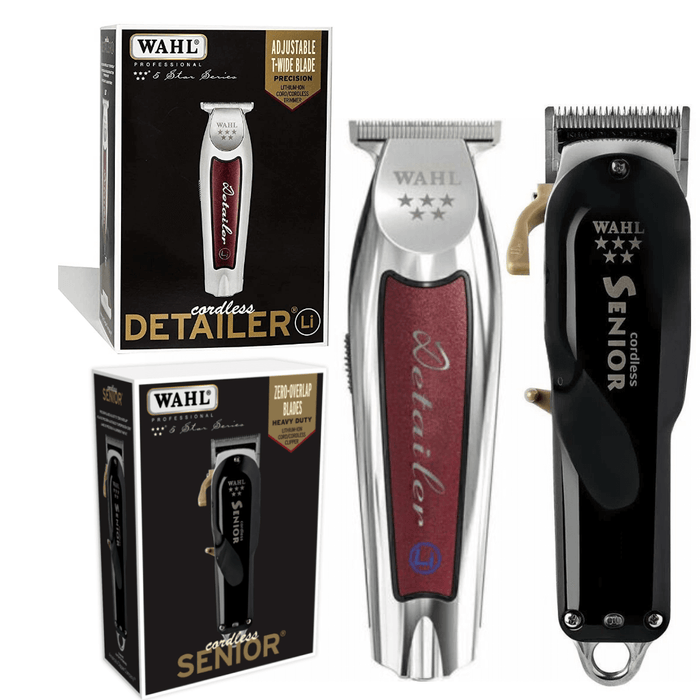 Wahl Professional 5-Star Series Cord/sans fil Senior 8504-400 et tondeuse LI Detailer 8171