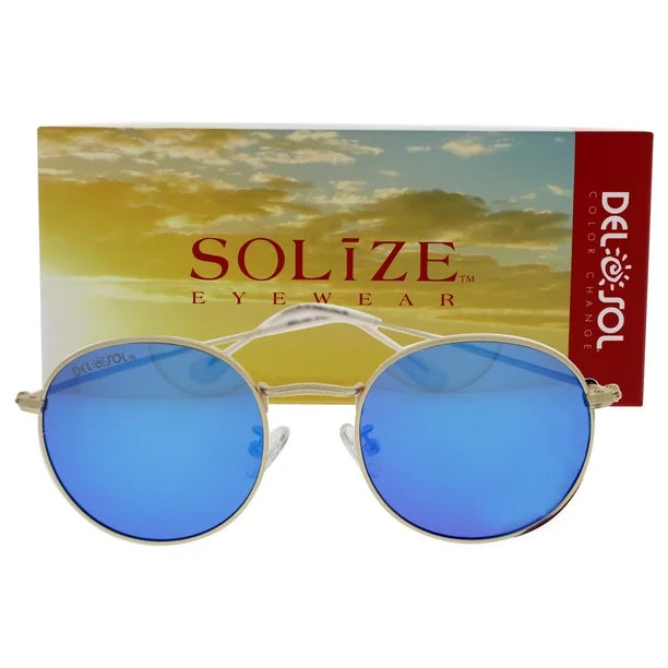 Solize Sea of Love - Gold to Blue by DelSol for Unisex - 1 Pc Sunglasses