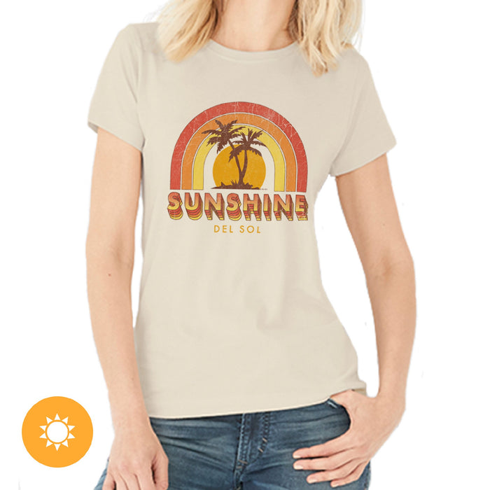 Women Crew Tee - Sunshine - Beige by DelSol for Women - 1 Pc T-Shirt (XL)