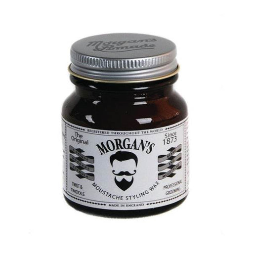 Morgan's Moustache Styling Wax — 50g Retro Amber Jar