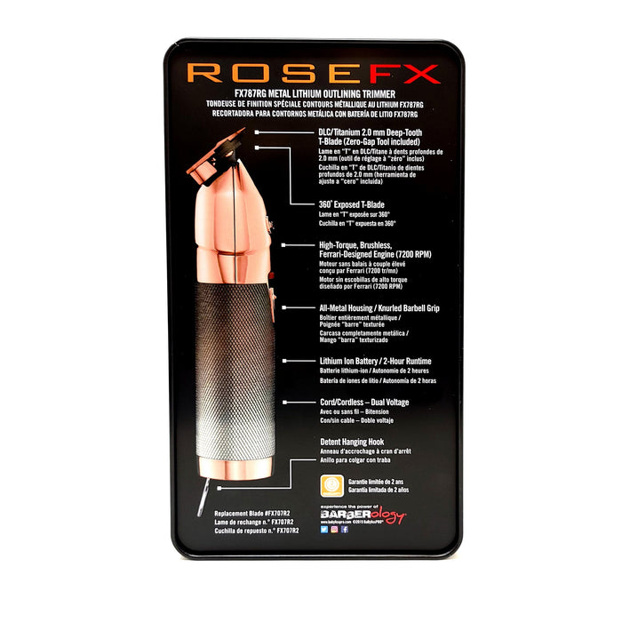 BaBylissPRO Barberology ROSEFX Recortadora de contorno (oro rosa) # FX787RG