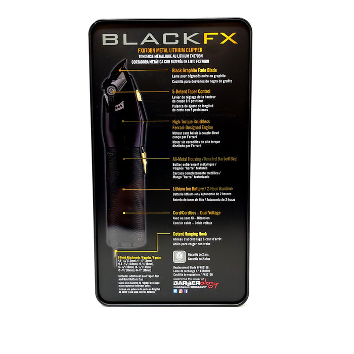 BaBylissPRO Barberology BlackFX Clipper (negro) #FX870BN