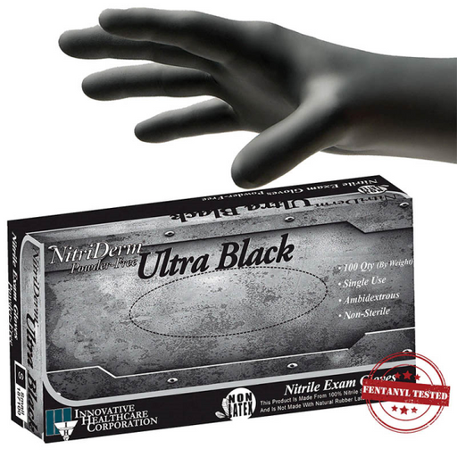 Nitri Derm Gloves Nitri Derm Ultra Black - Medium